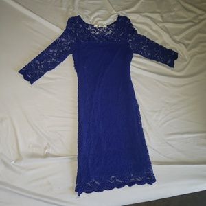 Blue lace dress